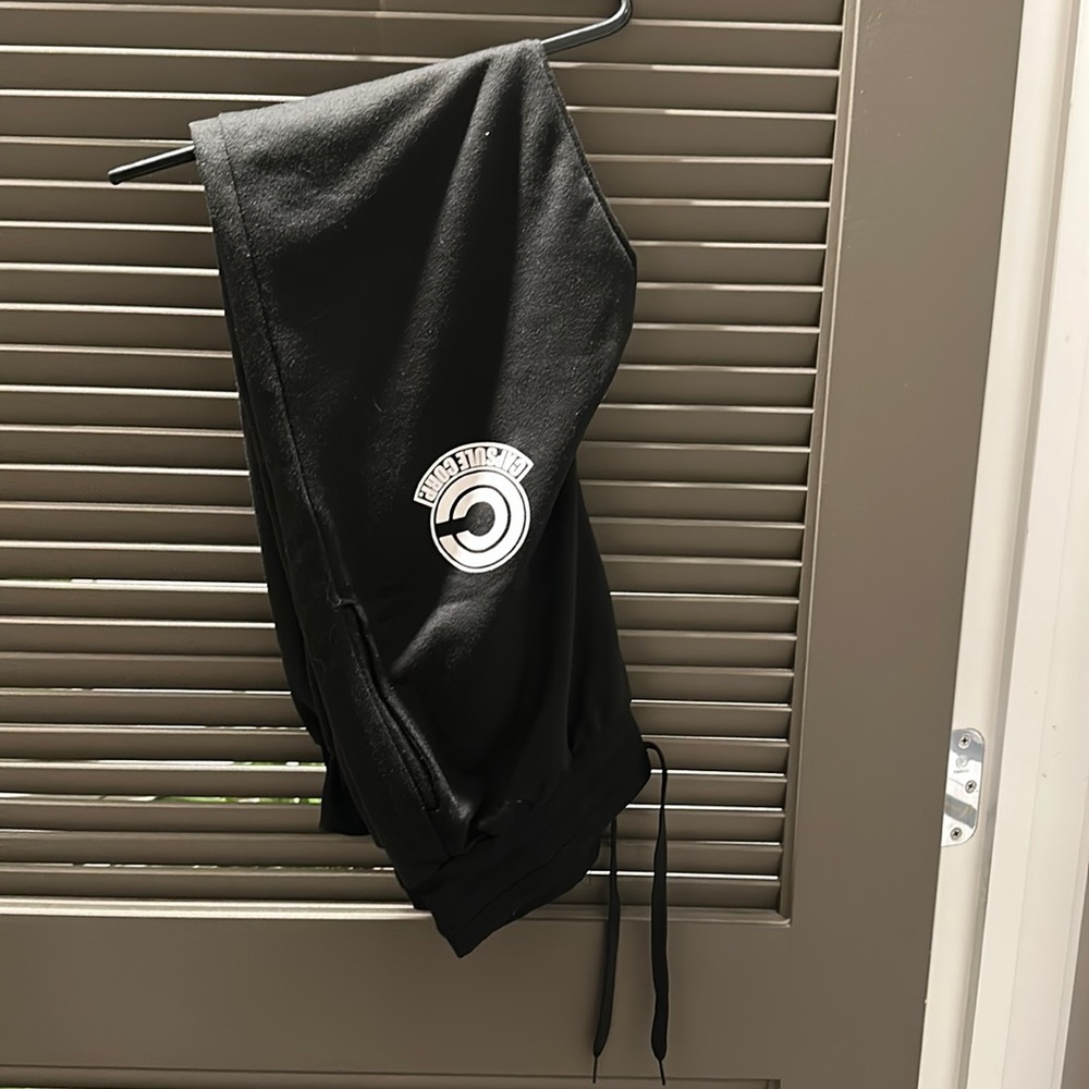 Fairly worn capsule corp DBZ  jogger black pants men’s size small